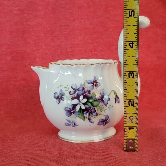 Unique Vintage Floral Design Ucagco China Creamer with Tall Handle - Picture 8 of 11